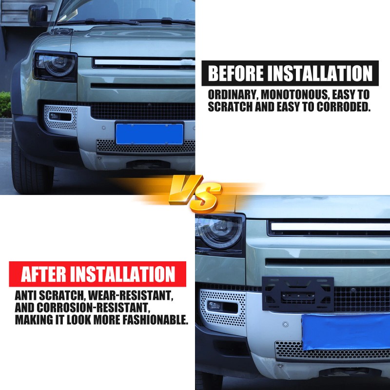 dreamcar2022 Aluminum Bumper Tow Hook License Plate Mount Bracket For