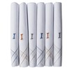 Caruso Italy Men's Initial Monogram I Embroidery 100% Pure Cotton