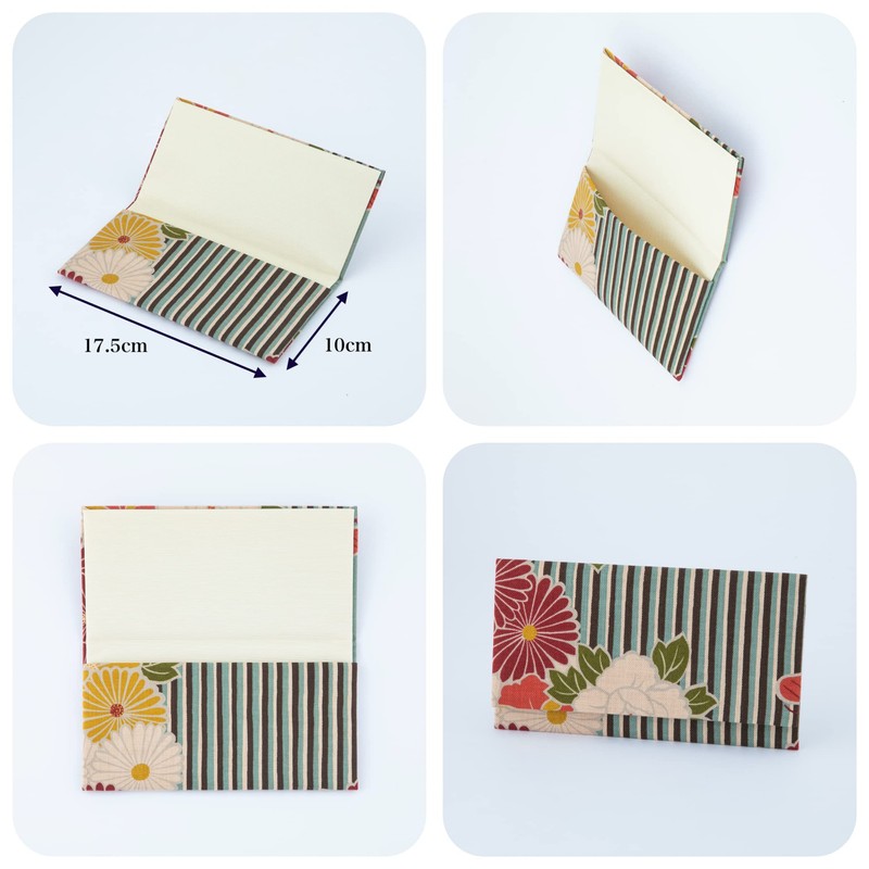 Noren Retro Flower Paper Holder (Blue) Made in Japan Woven