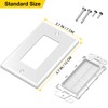 BNPUHIU Single Brush Wall Plate(White/10Pack), Cable Pass Through Insert for