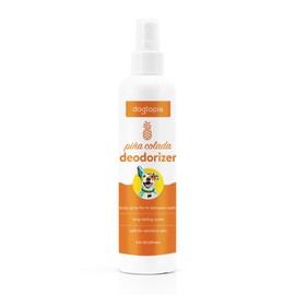 Dogtopia Deodorizer Spray for Pets | 8oz Long-Lasting Piña Colada Odor Eliminator for Dogs | Gentle Water - Based Pet Deodorizing Spray