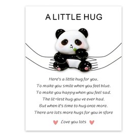 Onperpoe Pocket Hug Gift Panda Little Hug Panda Gifts Mini Animal Pocket Hug Decoration Cute Pocket Keepsake Ornament Positive Good Luck Gifts Emotional Support Gift for Friends Lovers Birthday