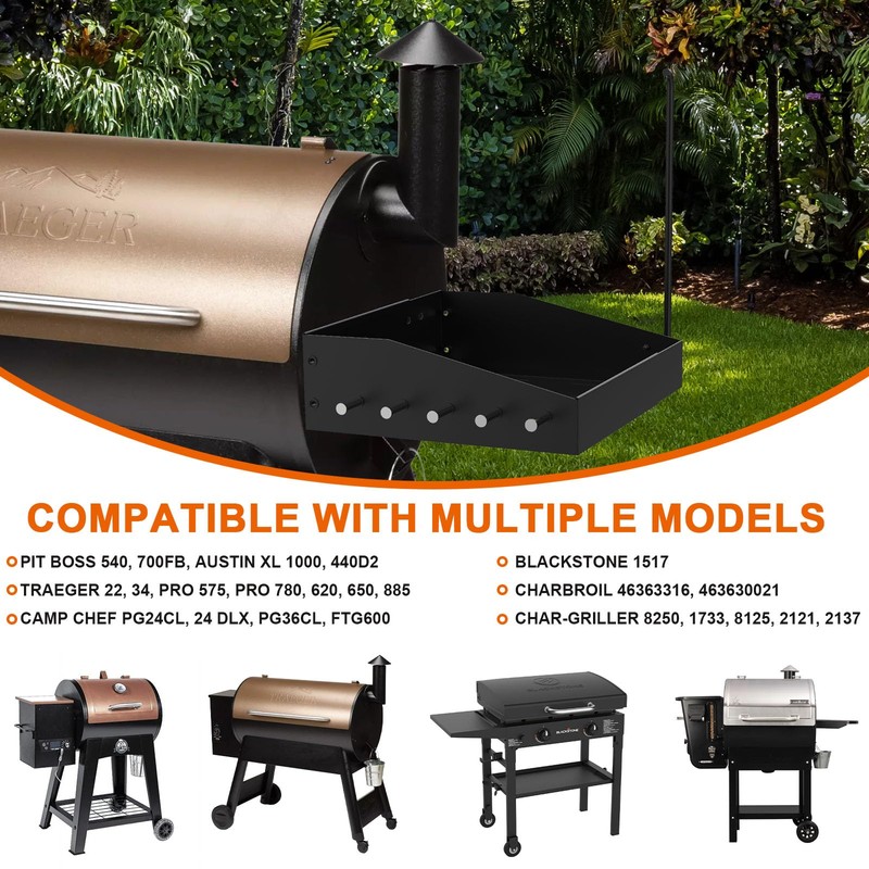 DELSbbq Universal Grill Side Shelf for Pit Boss Grill Caddy