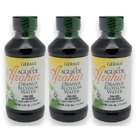 Germa Orange Blossom Water. Sweet and Relaxing Fragrance. Skin Toner, Body Splash or Bath Oil. 4 Fl.Oz. Pack of 3