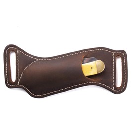 Leather Belt Knife Sheath, Knife Holster for Pocket Knives, EDC Folding Knife Sheath, Premium Leather Knife Carrier