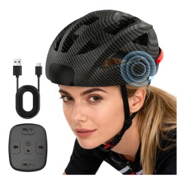 Casco Inteligente Con Auriculares Bluetooth Luz Advertencia
