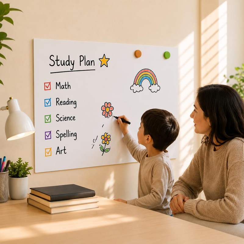 Babenoun Magnetic Dry Erase Board Contact Paper 24"x39" for Wall