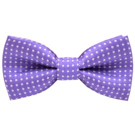 Carahere Pre-Tied Little Boy's Polka Dot Bow Ties Baby Solid Color Bow Ties For Kids M012 Purple