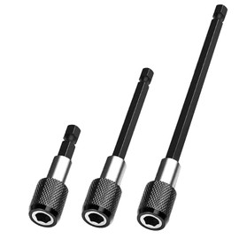 JONMON 3Pcs Magnetic Drill Bit Extension - 1/4 Inch Hex Shank Quick Release 2.3/4/6 Inch Length Screwdriver Bits Holder Set for Screws, Nuts, Handheld Driver