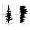 15 Pcs Trees Stencils, Pine Fir Cypress Cedar 3"x6", Christmas
