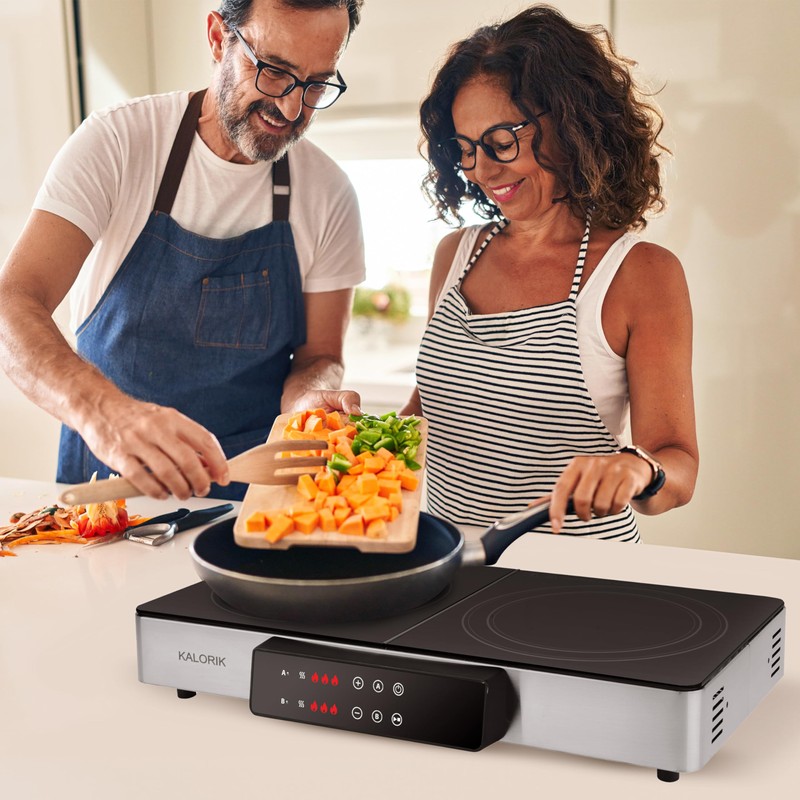 Kalorik Electric Griddle & Double Burner Cooktop MAXX Series 2-in-1