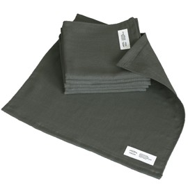 Trampalan Gauze Towel, Hand Towel, Set of 6, Color Gauze Towel, Senshu Towel, Handkerchief, Large, Quick Drying, Water Absorbent, Thin, 100% Cotton (Charcoal Gray)