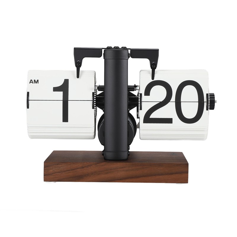 Digital Flip Clock 12h Single Sided Large Numbers Automatic Retro