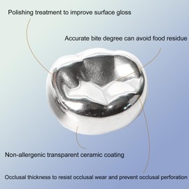 Smileheven Dental Molar Metal Crowns Kids Stainless Steel Chewing Function Dental Primary Metal Crowns Pack of 5 (DLL5)