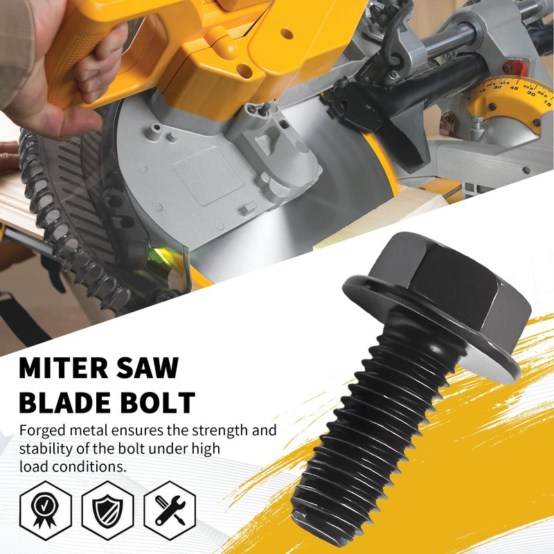 2 Pcs 145344-01 Miter Saw Blade Bolt, Replacement for DeWalt