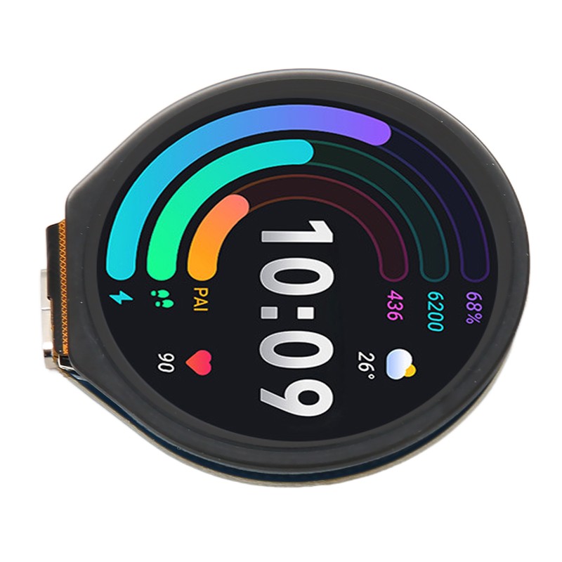 RP2040 Microcontroller Development Board with 1.28inch Round Touch LCD Screen