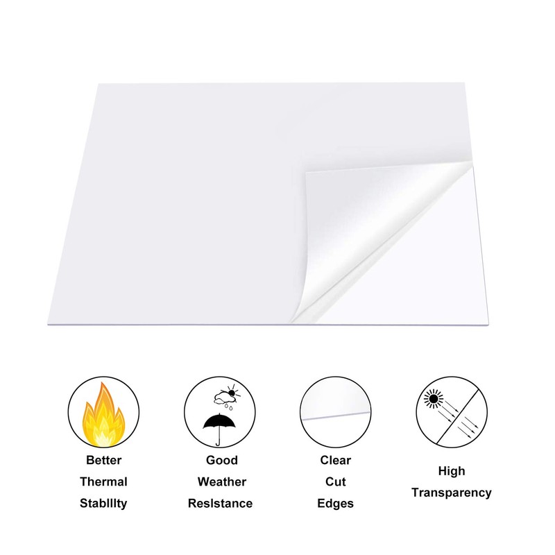 YSTIME 8" x 12" Clear Acrylic Sheet Plexiglass Plastic Sheet