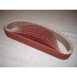 Roxx Tools 1-1/2" x 30" Inch Aluminum Oxide Pipe and Tube Sanding Belts 60 Grit - 10 PACK