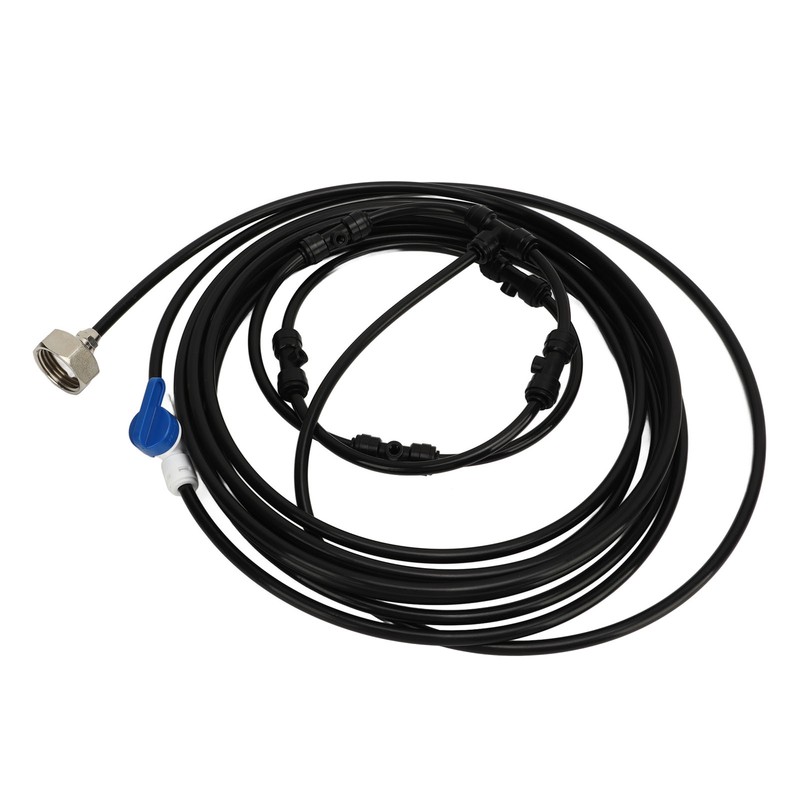 Fan Misting Kit with 3/4 Adapter 19.7ft Hose 6 Nozzles