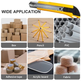 Firschoie Pack of 8 Professional Cutter Knives, with Replacement Blade, Snap Off Blade, Blade Can Be Replaced, Non-Slip ABS Handle Retractable and Double Locked, Knife for Crafts, Cutting Work