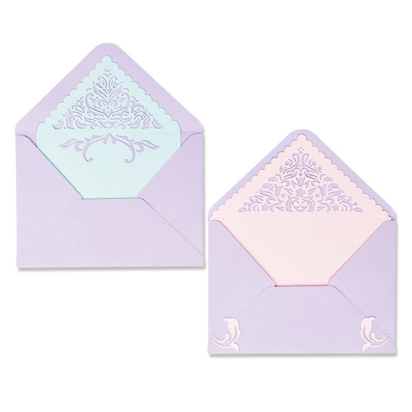 Sizzix Thinlits Cutting Dies Set, 9 Pack Envelopes with Lace