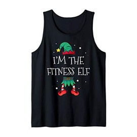 I'm The Fitness Elf Matching Costume Clothing Christmas Tank Top
