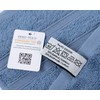 8 Guest Towels Smoke Blue 50% Bamboo & 50% Cotton