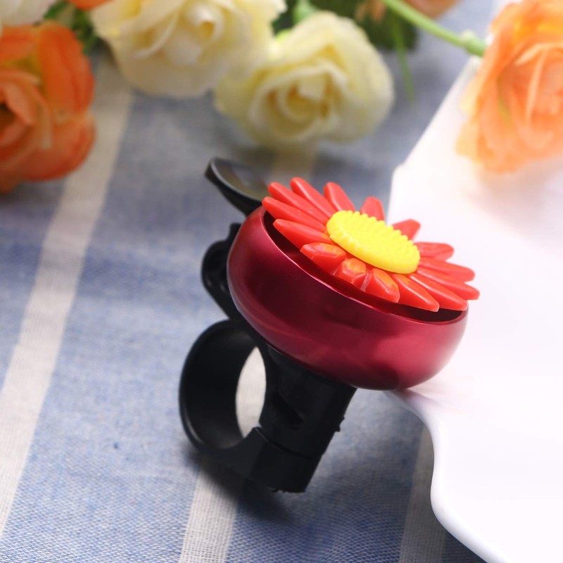 VORCOOL Bicycle Bell Bicycle Bell Flower Motifs Children's Handlebar Alarm