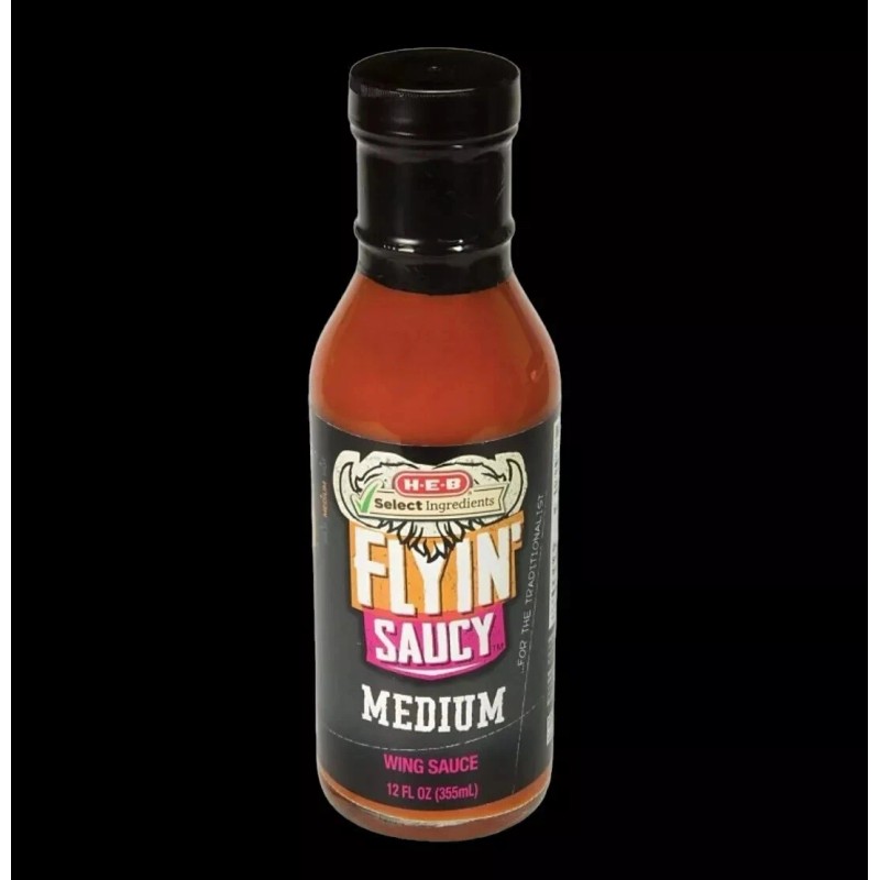 HEB Flyin' Saucy Buffalo Wing Sauce Mango Habanero - 6
