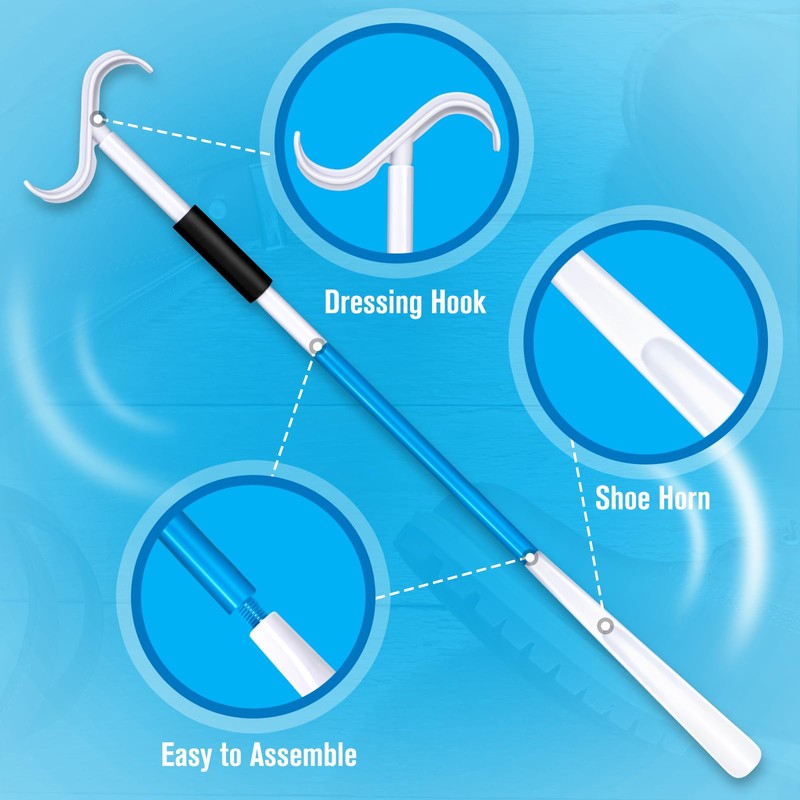Milifox 35" Long Shoe Horn for Seniors, Dressing Stick, Long