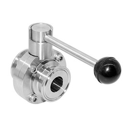 Beduan Sanitary Butterfly Tri Clamp Valve with Silicone Gasket SUS304 1.5 Inch Tri Clamp Clover Type (1" Tube OD)