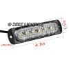 ZEEZ 2X White&Amber 6 LED Emergency Hazard Warning Caution Beacon