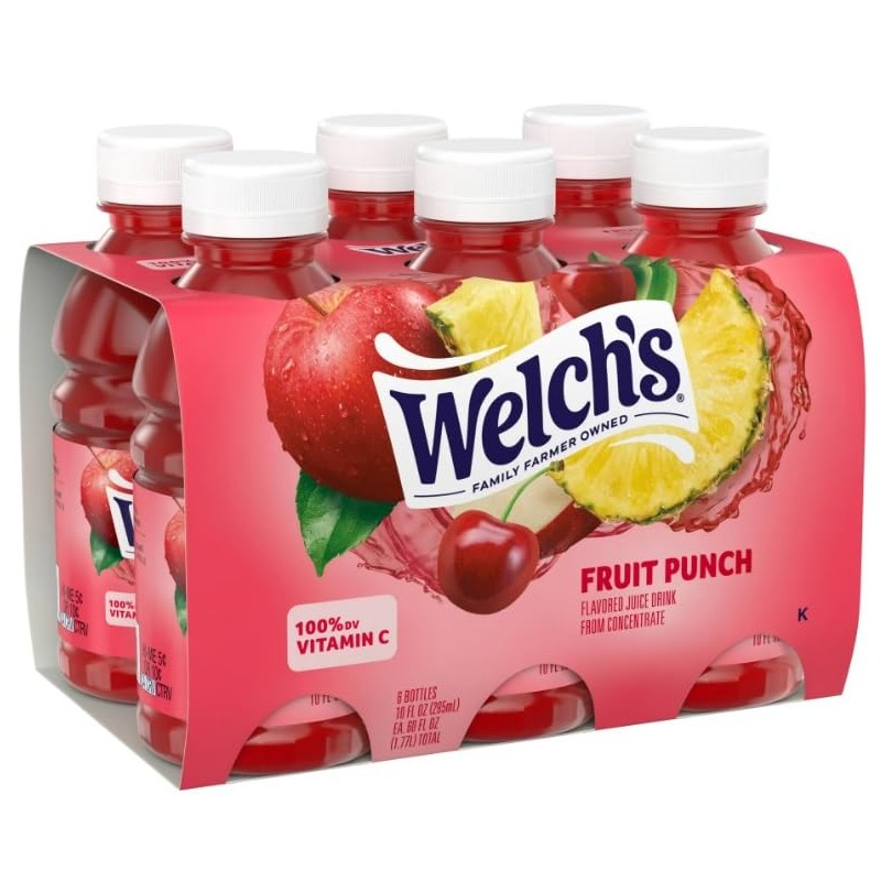 Walch's Fruit Punch Juice Drink, 10 fl oz On-the-Go Bottle