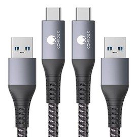 CONMDEX - Cable USB de Android Auto [Actualización, 91 cm, 2 unidades], USB 3.1 Gen 2, USB A a USB C, cable de transferencia de datos tipo C de 10 Gbp