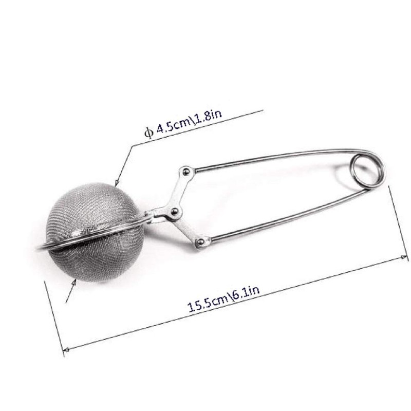 Snap Ball Tea Strainer with Handle (3 Pack) for Loose