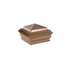 Woodway Small Copper Pyramid Post Cap, fits 3.5" Post, with