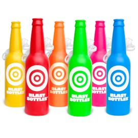 GoSports Outdoors Blast Bottles - 6 Pack Shatterproof Bottle Shooting Targets with Rope for Firearm Target Practice, Great for Indoor & Outdoor Gun Ranges