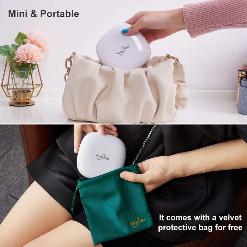 Compact LED Magnifying Travel Makeup-Mirror - 4 inches 1X/10X Magnification