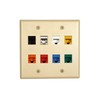 Networx Keystone Wall Plates (8 Port, Ivory)