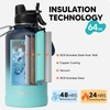 Swigina [2-IN-1 LID] 64 oz Insulated Water Bottle with Silicone
