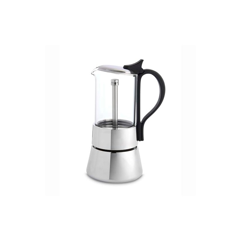 Fino Glass Top Espresso Coffee Maker, Brews up to 4
