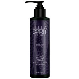 Bella Spirit by Chaz Dean Indigo Toning Styling Creme for Women & Men - Styling Cream for Curly, Wavy, or Straight Hair, Helps Control Frizz, Adds Shine, Leaves Hair Soft - 6 fl oz (Pack of 1)