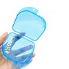 Orthodontic Retainer Case with Vent Holes - Transparent Blue