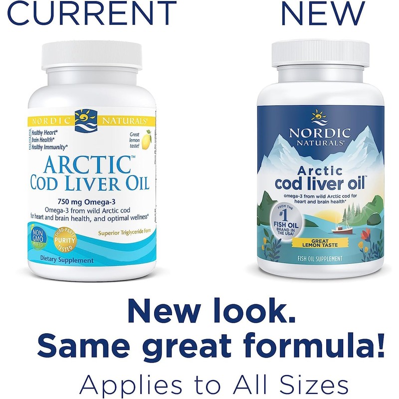 Nordic Naturals Arctic Cod Liver Oil, Lemon - 90 Soft