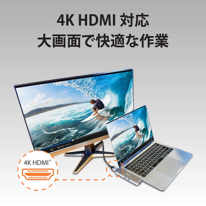 j5create USB-C 7 in 1 Mini Docking Station, Multi Hub,