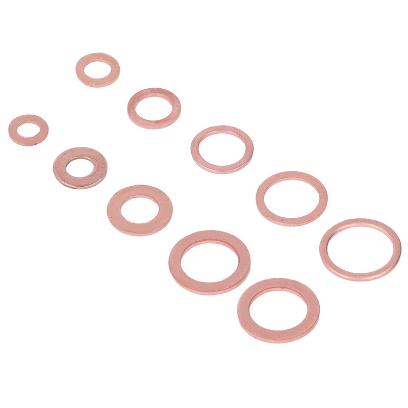 200Pcs Oil Drain Plug Gasket Red Copper Heating Processing 9