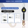 DIJJIG 6 ft.Fall Protection Automatic Return Rope、Polyester Webbing, Swivel top,