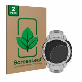 ScreenLeaf (2 Pack Screen Protector compatible with Garmin Instinct 2S Solar (40 mm) [sustainable screen protection, clear, anti-scratch]