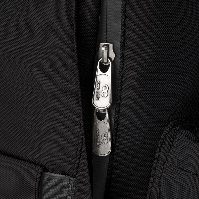 ECO CHIC Waterproof Recycled Canvas Twin Handle Backpack (Black)