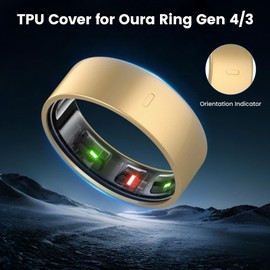 sylacor 5 Pack Ring Cover Compatible with Oura Ring Gen 4/Gen 3, Ultra-Thin Scratch-Resistant TPU Oura Ring Protecter Case Accessories for Women Men Gym (Gold+Silver+Rosegold+Black+Clear, Size 7)